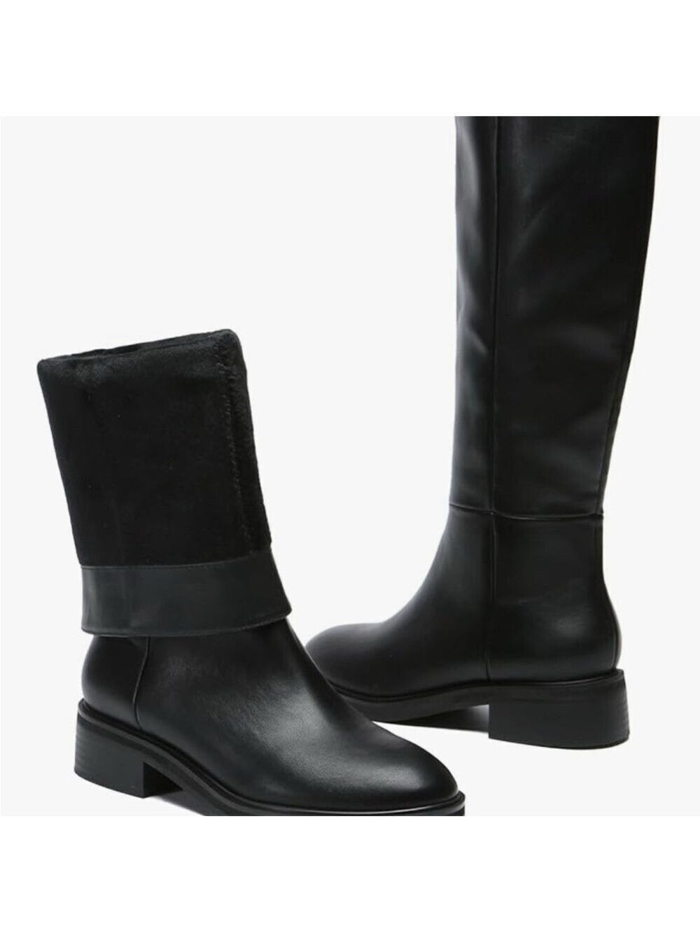 Bernal Black Knee High Boots Size 7.5